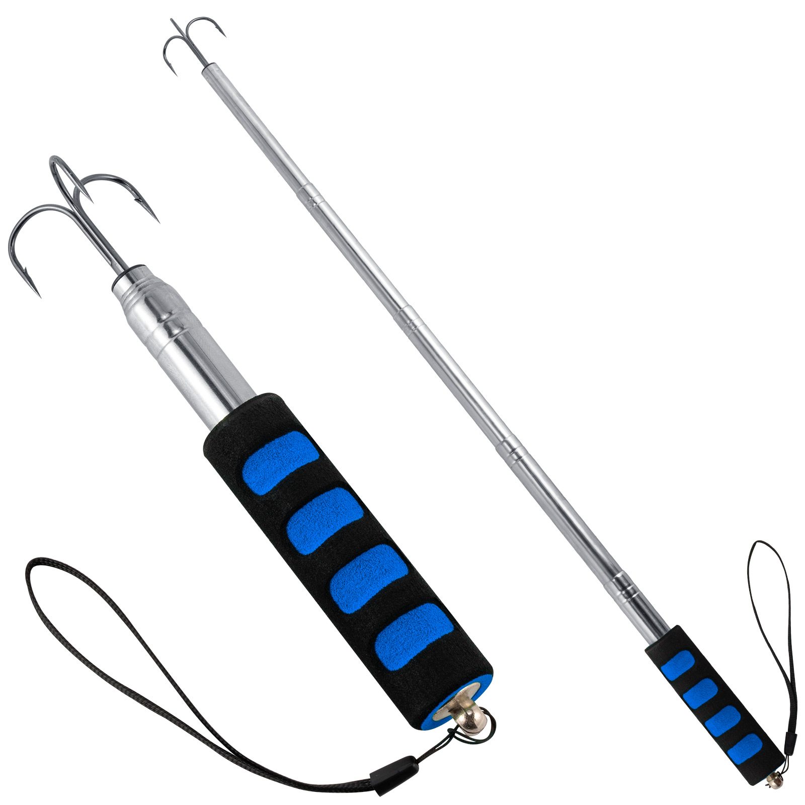 Fishing Boat Trailer - Telescopic Fishing Gaff Stainless Steel Triple