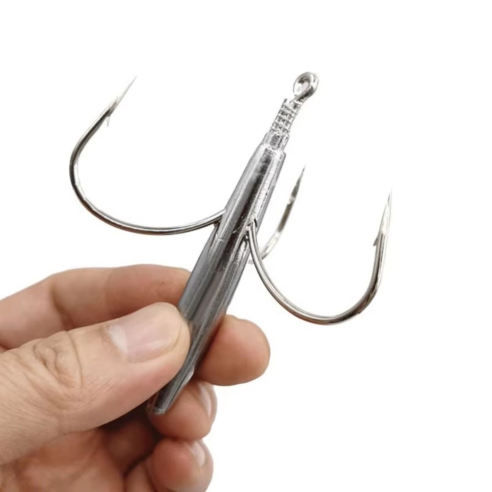 Fishing Boat Anchor - 50g-80g Weight Triple Fishing Hook Carbon