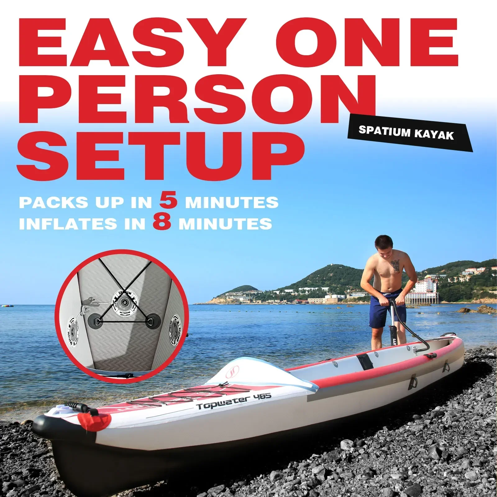 Spatium Inflatable Kayak PVC F - Fishing Boat Seat recension och pris