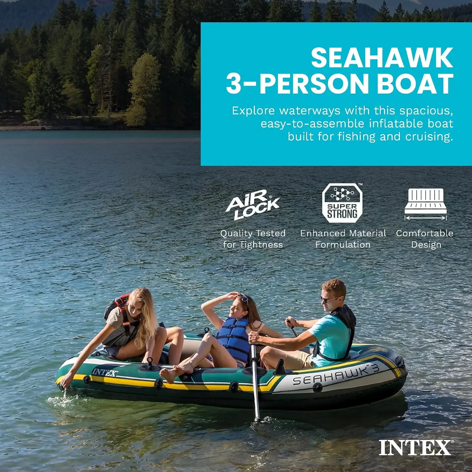 INTEX 66332EP Seahawk 2 Inflat - Fishing Boat Oar recension och pris