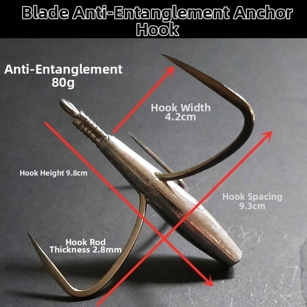 50g-80g Weight Triple Fishing  - Fishing Boat Anchor recension och pris
